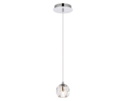 Elegant Eren 1 Light Pendant - Chrome, L 5.5" (3505D6C)