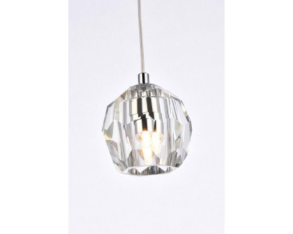 Elegant Eren 1 Light Pendant - Chrome, L 5.5" (3505D6C)