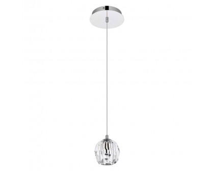 Elegant Eren 1 Light Pendant - Chrome, L 5.5" (3505D6C)