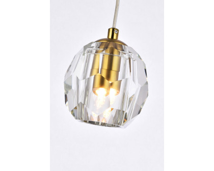 Elegant Eren 1 Light Pendant - Gold, L 5.5" (3505D6G)