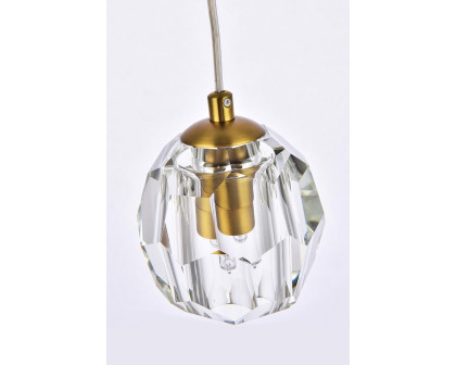 Elegant Eren 1 Light Pendant - Gold, L 5.5" (3505D6G)