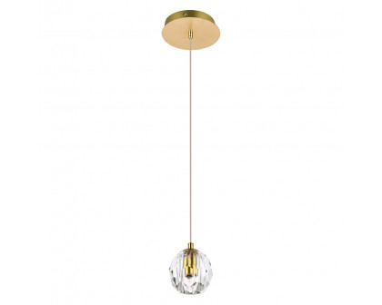 Elegant Eren 1 Light Pendant - Gold, L 5.5" (3505D6G)