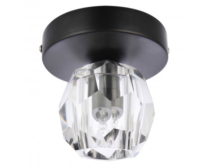 Elegant Eren 1 Light Flush Mount - Black (3505F5BK)