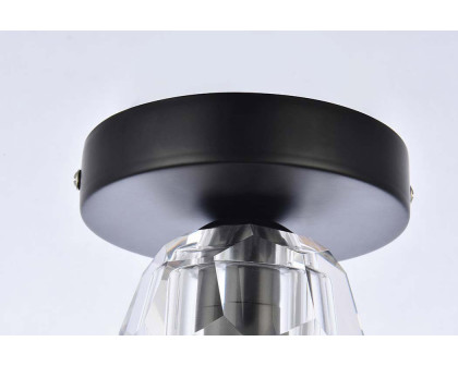 Elegant Eren 1 Light Flush Mount - Black (3505F5BK)