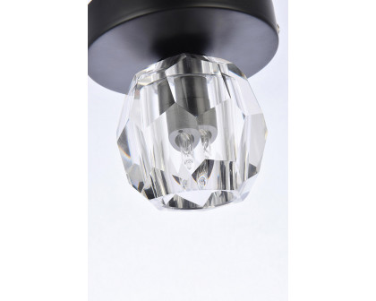 Elegant Eren 1 Light Flush Mount - Black (3505F5BK)