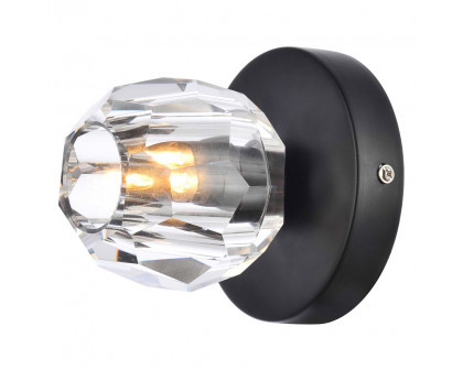 Elegant Eren 1 Light Flush Mount - Black (3505F5BK)