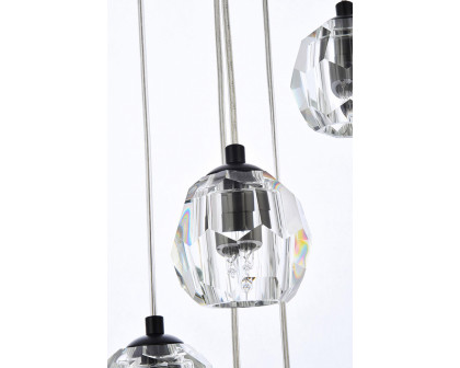 Elegant Eren 24 Lights Pendant - Black, L 11" (3505G11BK)