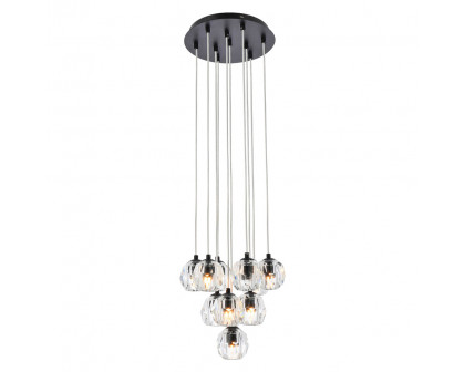 Elegant Eren 24 Lights Pendant - Black, L 11" (3505G11BK)