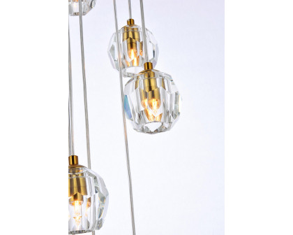 Elegant Eren 24 Lights Pendant - Gold, L 11" (3505G11G)