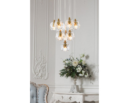 Elegant Eren 24 Lights Pendant - Gold, L 11" (3505G11G)