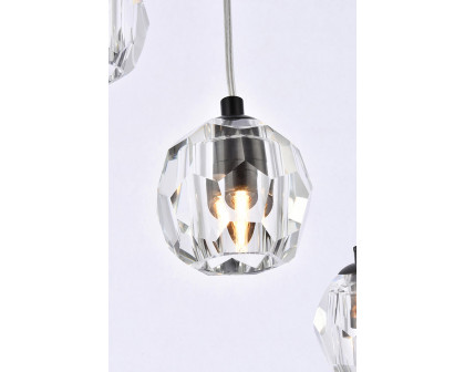 Elegant Eren 24 Lights Pendant - Black, L 12" (3505G12BK)