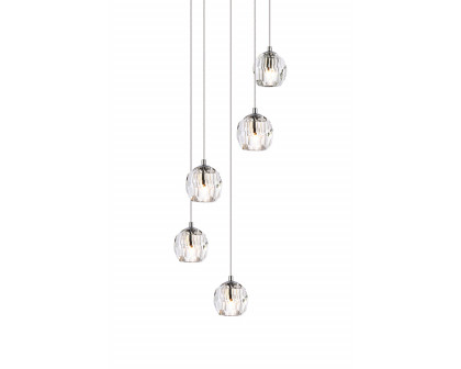 Elegant Eren 24 Lights Pendant - Chrome, L 12" (3505G12C)