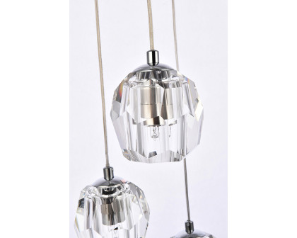 Elegant Eren 24 Lights Pendant - Chrome, L 12" (3505G12C)