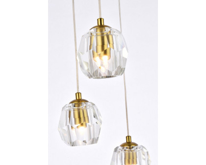 Elegant Eren 24 Lights Pendant - Gold, L 12" (3505G12G)