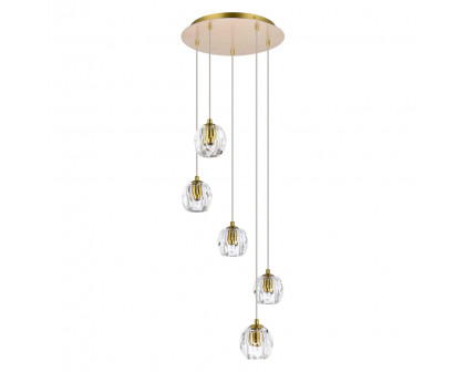 Elegant Eren 24 Lights Pendant - Gold, L 12" (3505G12G)