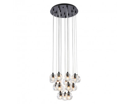 Elegant Eren 24 Lights Pendant - Black, L 15" (3505G15BK)