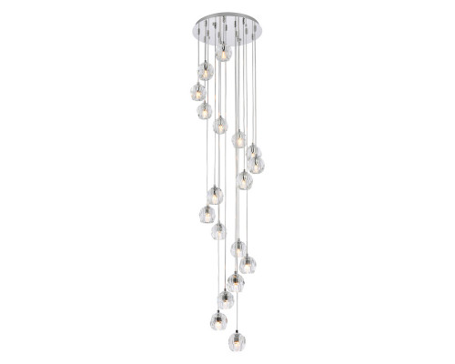 Elegant Eren 24 Lights Pendant - Chrome, L 15" (3505G15C)