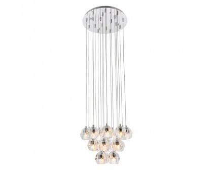 Elegant Eren 24 Lights Pendant - Chrome, L 15" (3505G15C)