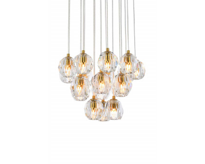 Elegant Eren 24 Lights Pendant - Gold, L 15" (3505G15G)