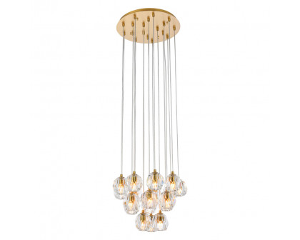 Elegant Eren 24 Lights Pendant - Gold, L 15" (3505G15G)