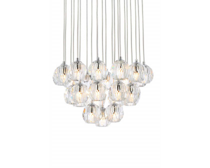 Elegant Eren 24 Lights Pendant - Chrome, L 19" (3505G19C)