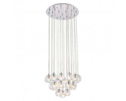 Elegant Eren 24 Lights Pendant - Chrome, L 19" (3505G19C)