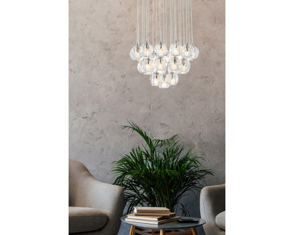 Elegant Eren 24 Lights Pendant - Chrome, L 19" (3505G19C)