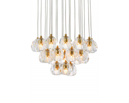 Elegant Eren 24 Lights Pendant - Gold, L 19" (3505G19G)