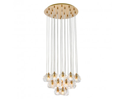 Elegant Eren 24 Lights Pendant - Gold, L 19" (3505G19G)