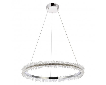 Elegant Laurel Led Pendant - Chrome, L 26" (3506D26C)