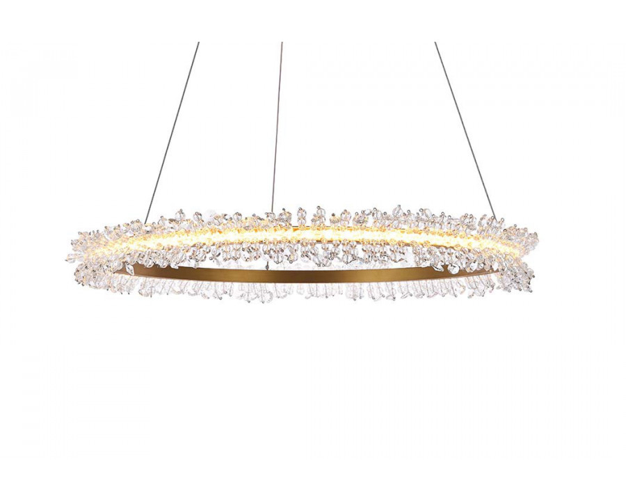 Elegant Laurel Led Pendant - Gold, L 26" (3506D26G)