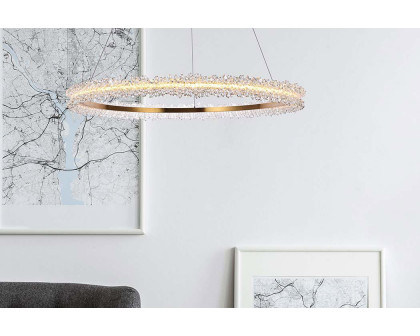 Elegant Laurel Led Pendant - Gold, L 34" (3506D34G)