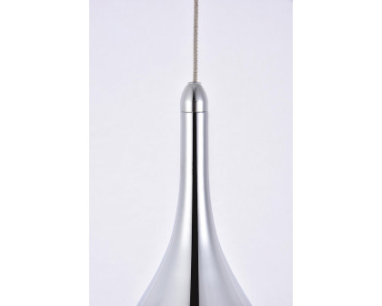 Elegant Amherst 1-Light Led Pendant - Chrome (3801D4C)