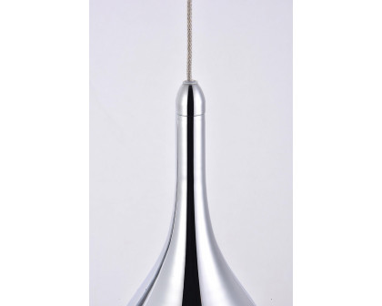 Elegant Amherst 1-Light Led Pendant - Chrome, L 24" (3803D24C)