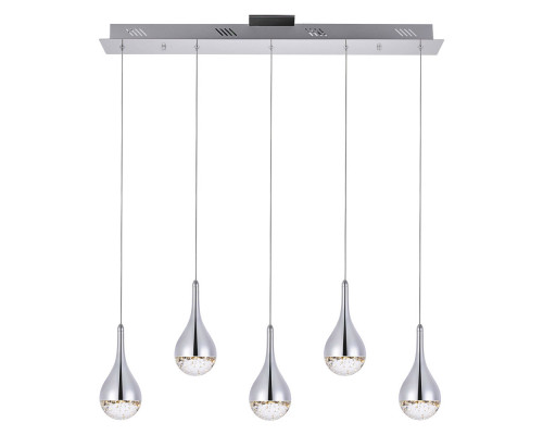 Elegant Amherst 1-Light Led Pendant - Chrome, L 33" (3805D33C)