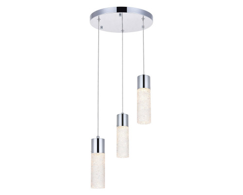 Elegant Pendant Light - Chrome, L 12" (5200D12C)