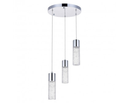 Elegant Pendant Light - Chrome, L 12" (5200D12C)