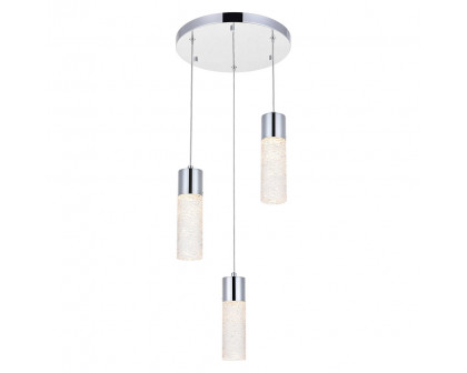 Elegant Pendant Light - Chrome, L 12" (5200D12C)