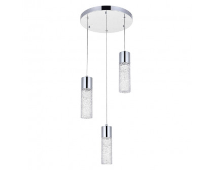 Elegant Pendant Light - Chrome, L 12" (5200D12C)