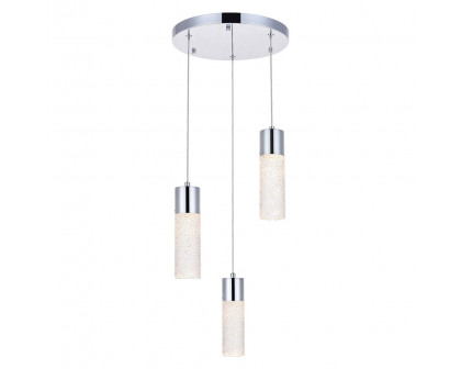 Elegant Pendant Light - Chrome, L 12" (5200D12C)