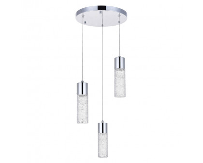 Elegant Pendant Light - Chrome, L 12" (5200D12C)