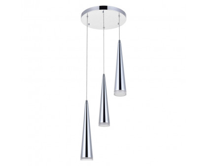 Elegant Pendant Light - Chrome, L 12" (5201D12C)