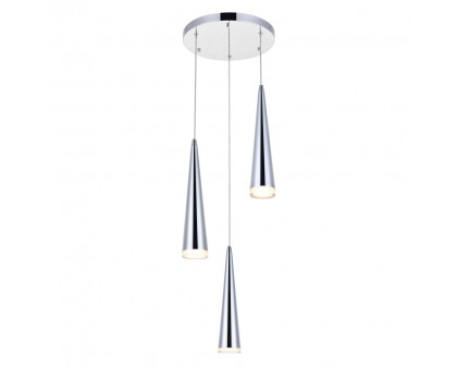 Elegant Pendant Light - Chrome, L 12" (5201D12C)