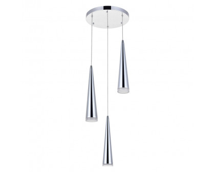 Elegant Pendant Light - Chrome, L 12" (5201D12C)