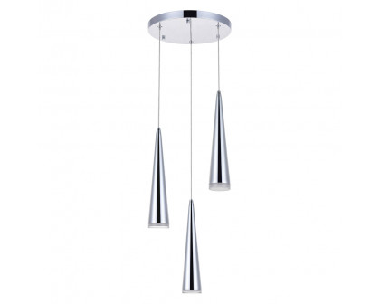 Elegant Pendant Light - Chrome, L 12" (5201D12C)