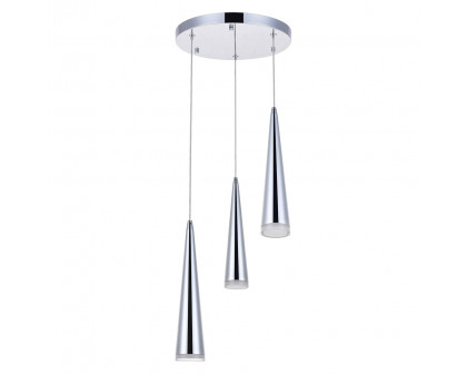 Elegant Pendant Light - Chrome, L 12" (5201D12C)