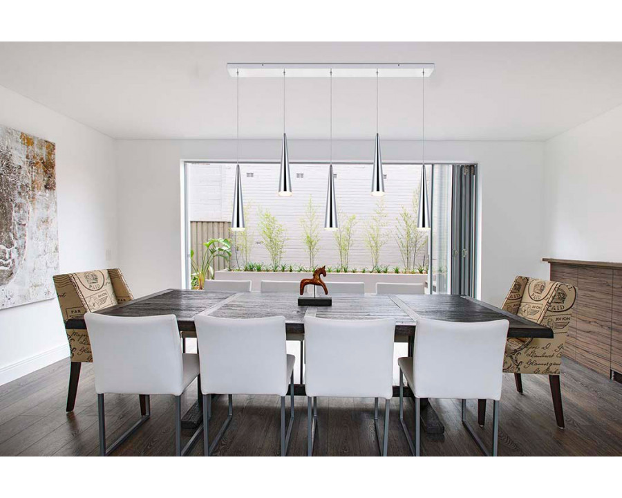 Elegant Pendant Light - Chrome, L 42" (5201D42C)