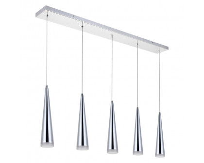 Elegant Pendant Light - Chrome, L 42" (5201D42C)