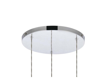 Elegant Hana 3 Lights Pendant - Chrome, L 16" (5202D16C)