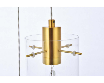 Elegant Hana 3 Lights Pendant - Gold, L 16" (5202D16G)